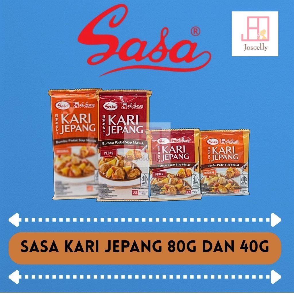 

JOSCELLY.ID SASA Kari Jepang Bumbu Padat Siap Masak Original | Pedas 40 gr | 80 gr