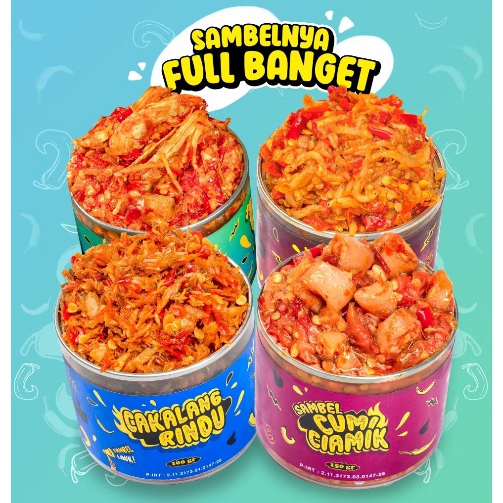 

TermurahEat Sambel 150gr Lengkap Varian Rasa Pedas Cumi Cakalang Ayam Terinew
