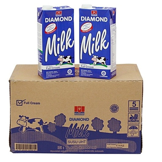 

Diamond Susu UHT Full Cream 1000ml x 12 pcs - DUS (ED MEI 2026)