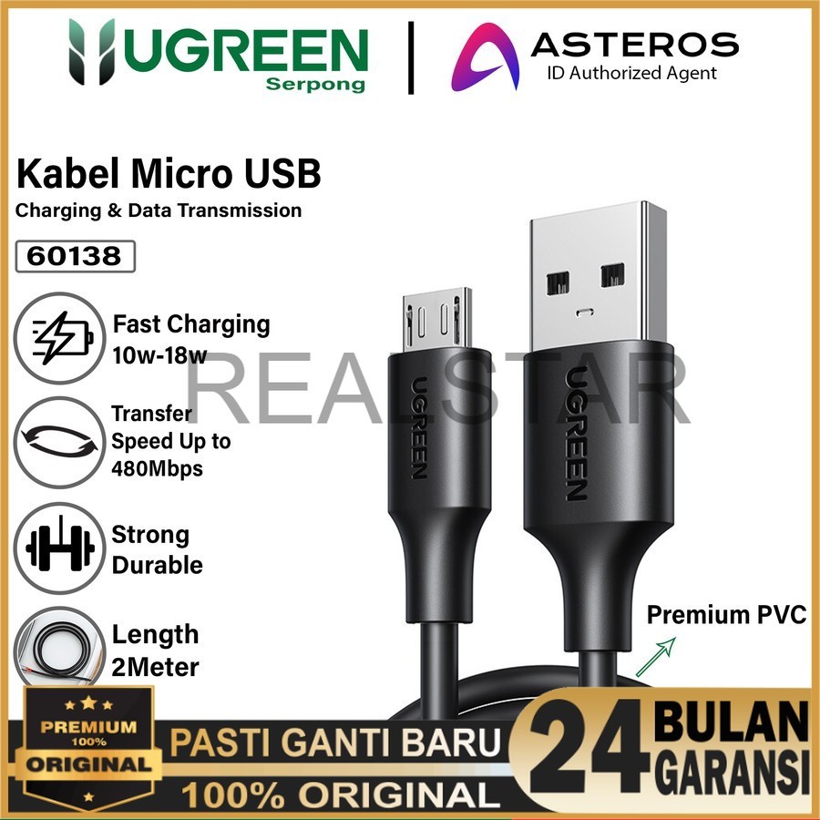 Ugreen Kabel Usb Data Charger Micro Usb 3A - Kabel MIcro Usb Ugreen 60136 60138 60134 Usb 2.0 A