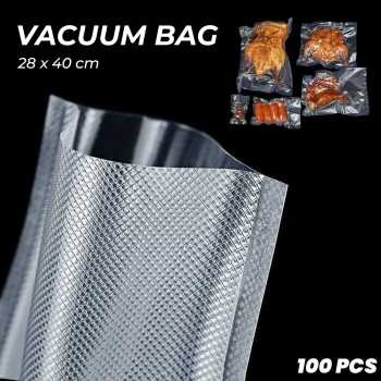 

ORIGINAL TaffPACK Kantong Plastik Vacuum Sealer Storage Bag 100 PCS 28x40cm - HK-08