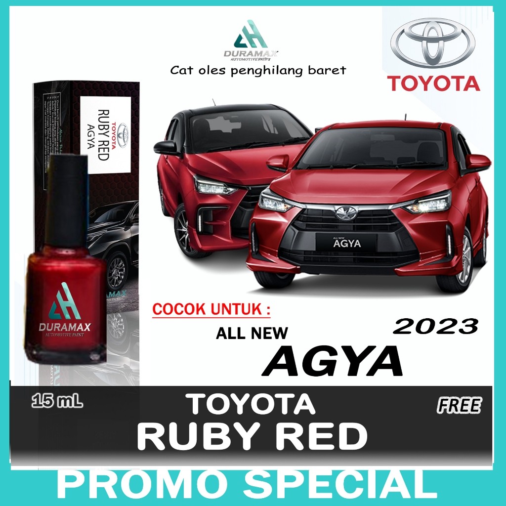 CAT OLES RUBY RED AGYA CAT MOBIL MERAH AGYA /AYLA 2023-TOYOTA