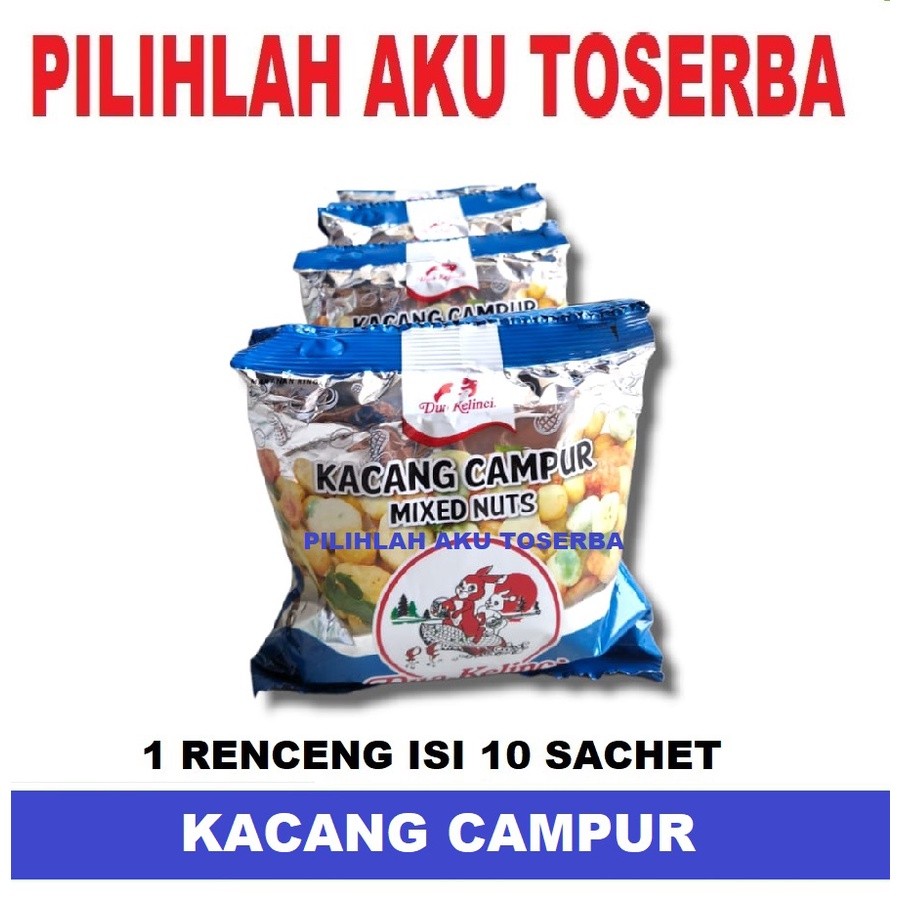 

Dua Kelinci KACANG CAMPUR RENCENG MIX NUT - ( HARGA PER RENCENG )