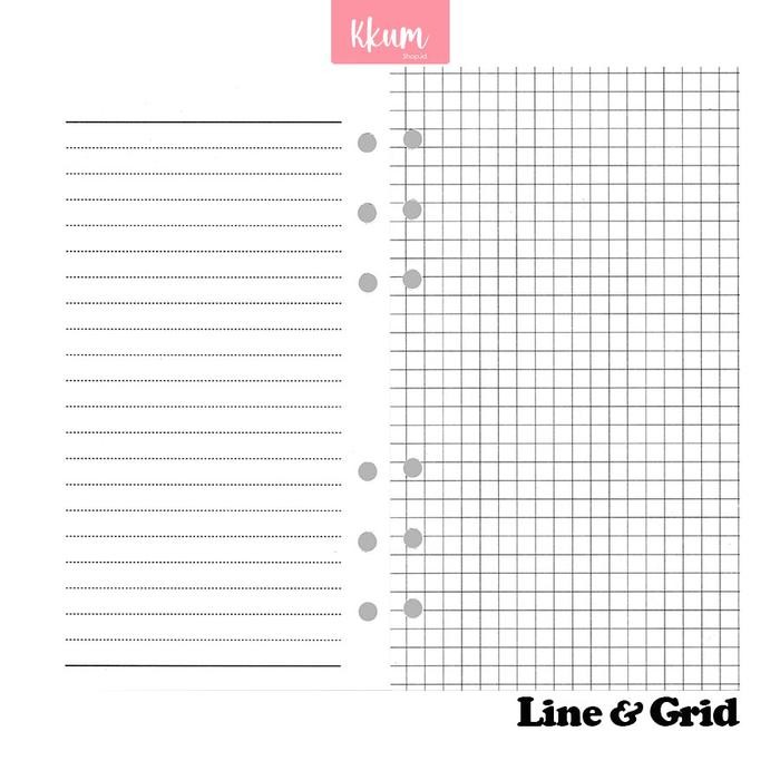 

R P e Binder note A6 cute peach / Buku catatan 100 lembar/ Notebook journal - Line & grid