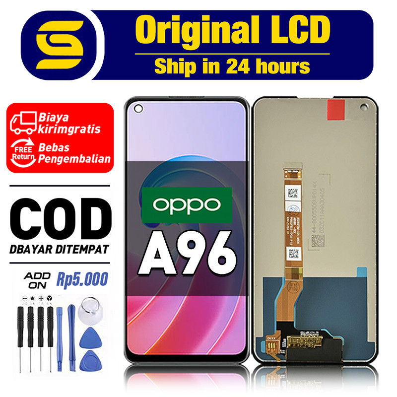 LCD OPPO A96 Original Touchscreen Fullset Compatible For Glass Digitizer ori asli COD
