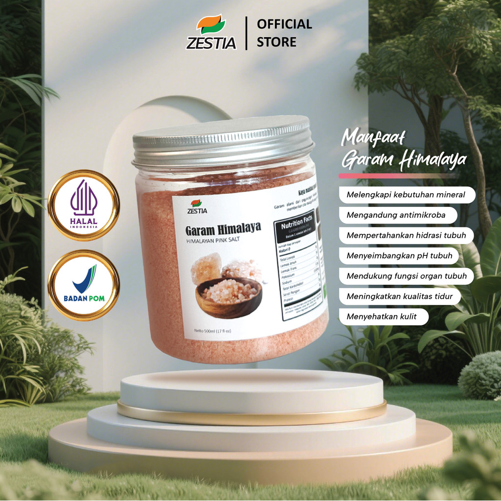 

Zestia Garam Himalaya Salt 500gr Organik Premium 99,9% Alami dan Kaya Mineral
