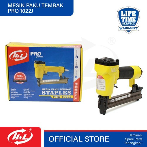 

STAPLES ANGIN H&L1022 J / MESIN STAPLES PAKU TEMBAK ANGIN U H&L PRO1022J / AIR NAILER GUN H&L F30