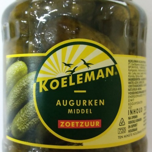 

Koeleman Aughurken Gherkin | Acar Timun | Pickled Cucumber - 720 GRAM