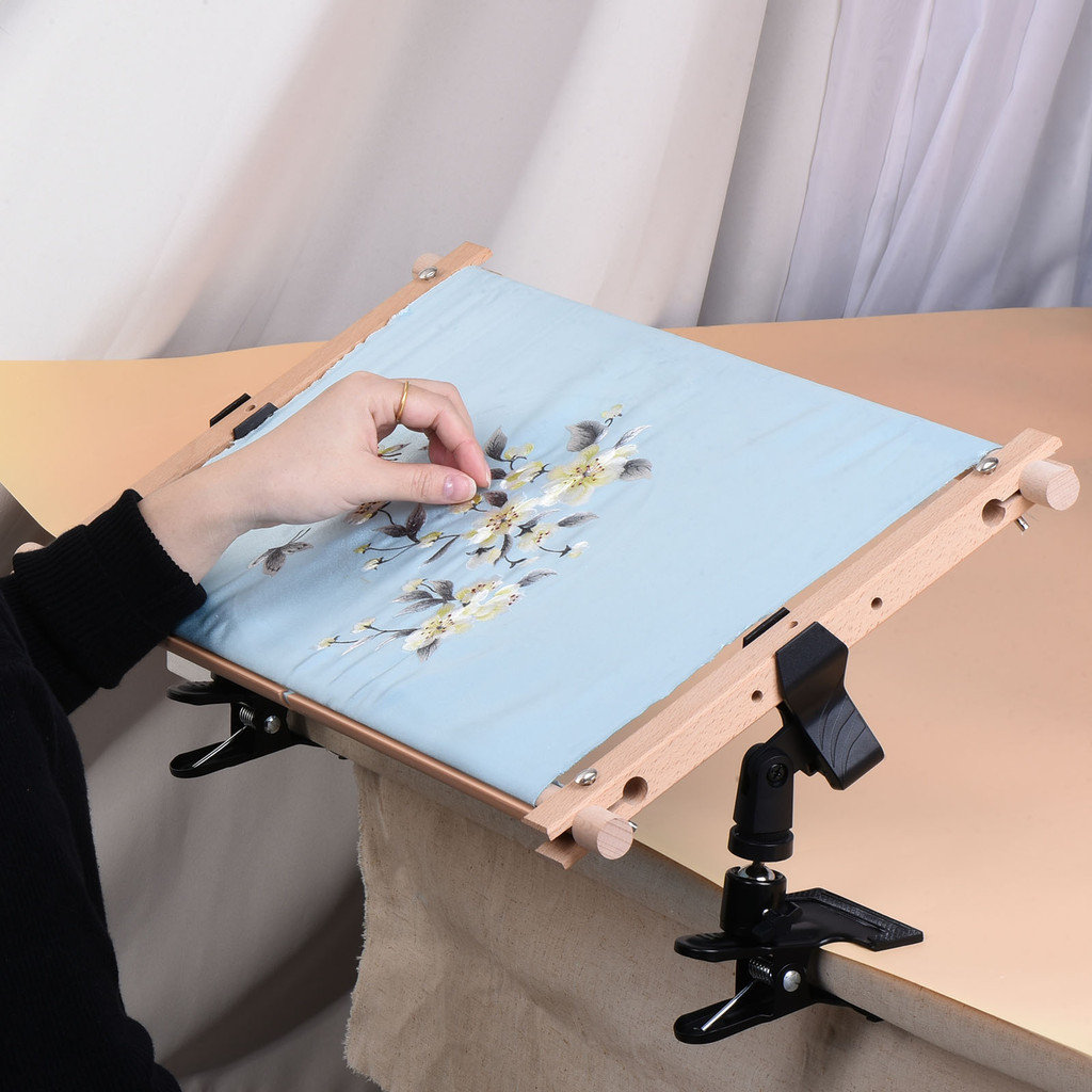 

2/4pcs Embroidery Hoop Holder Clip 360° Rotated Adjustable Table Clamp Cross Stitch Clip Opening Up to 1.57inch Needle Sewing