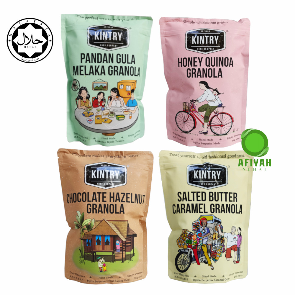 

KINTRY Granola Premium Handmade 200gr Sarapan Sehat Tanpa Pengawet Cemilan Diet Tinggi Serat