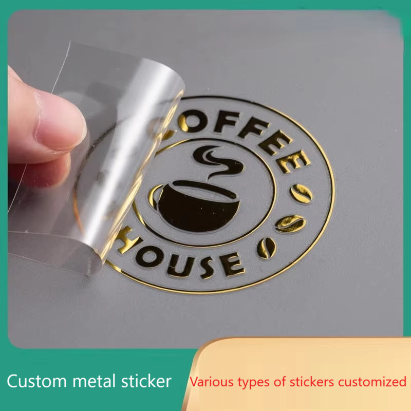 

Customized metal sticker， Metal LOGO stickers, company trademark stickers, make crystal label transfer and transparent label