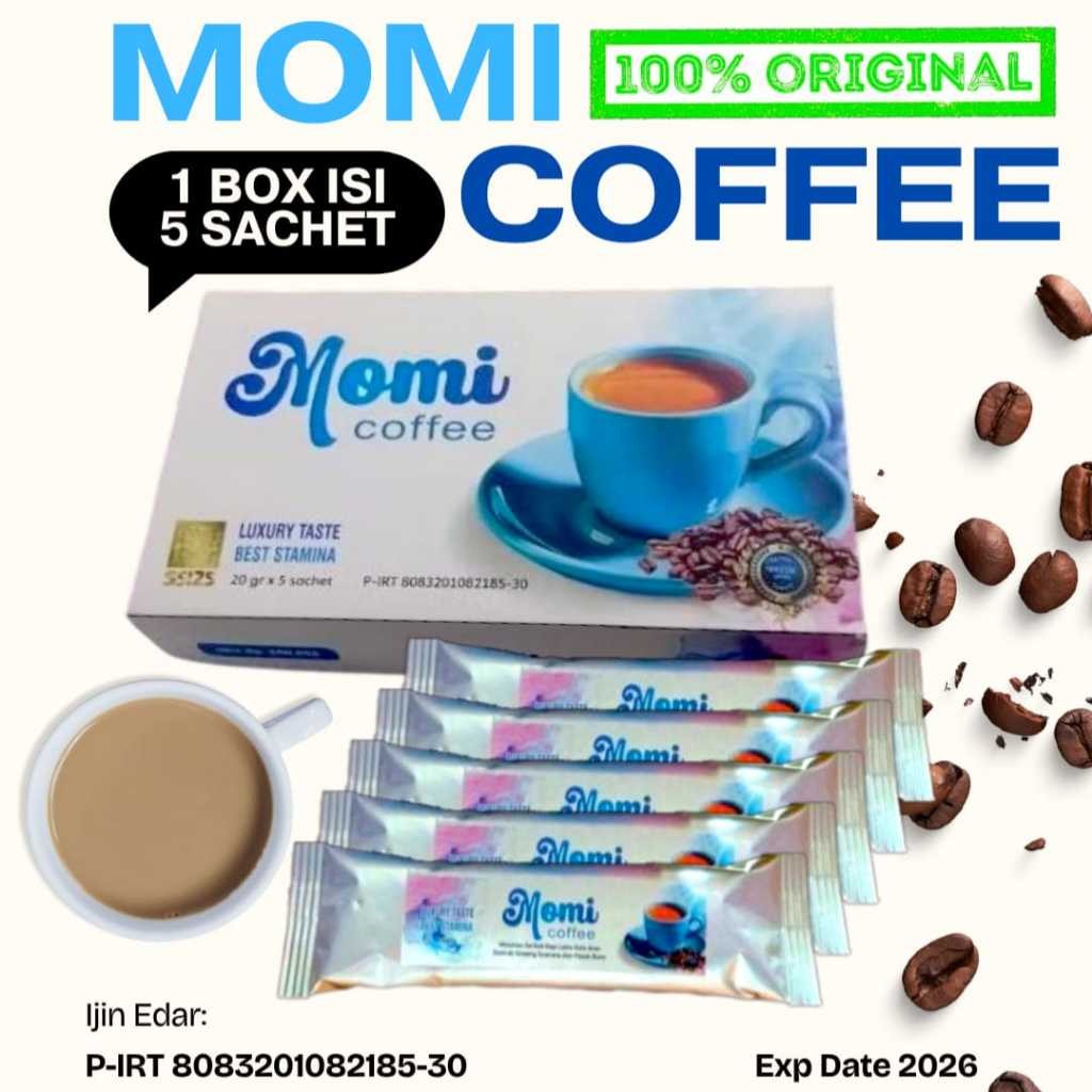 

Momi Coffee 1 Box Isi 5 Sachet Original Kopi Kesehatan Pria Dan Wanita