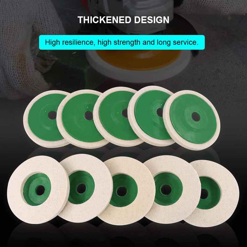 Mata Gerinda Wol Halus Kasar Poles / German Tools Roda Wol Pilihan 4 Inch Wool Wheel Mata Gerinda Po