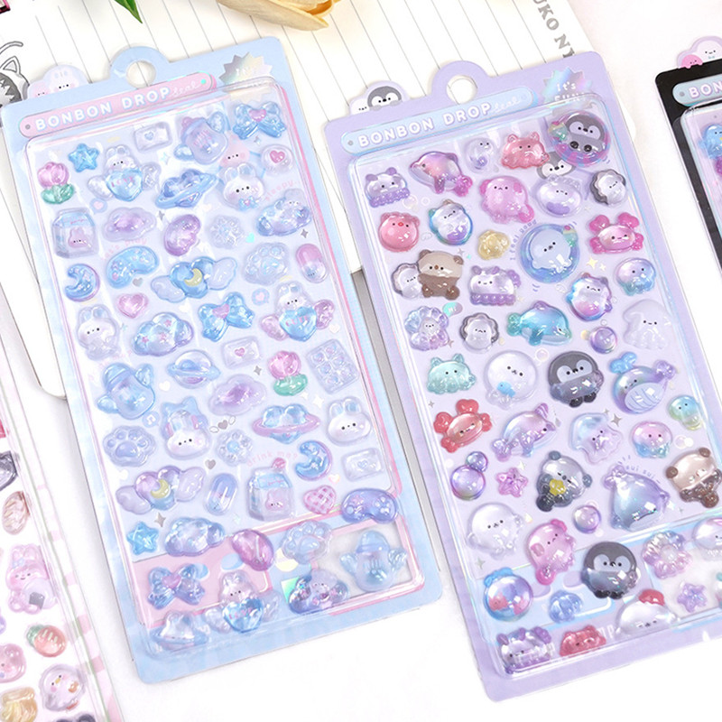 

3D Sticker Aesthetic Kawaii Stickers Cute Sticker Stickers for Scrapbooking Journaling Nail Sticker Stationery Accessorie
