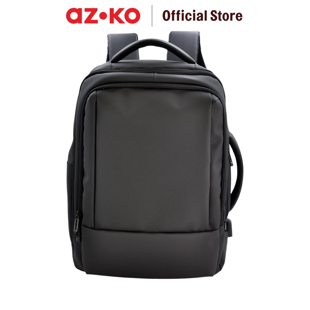 AZKO Passport Carson Tas Ransel - Hitam Backpack Tas Punggung Ransel Gendong Serbaguna