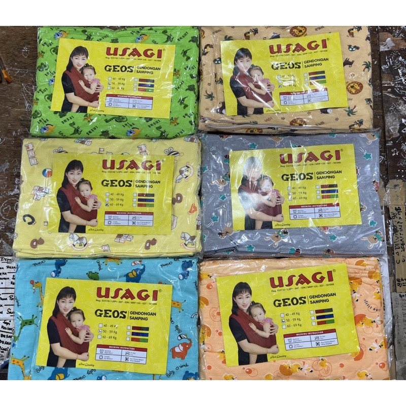 (1pcs) Gendongan samping bayi baby USAGI geos corak warna TERMURAH