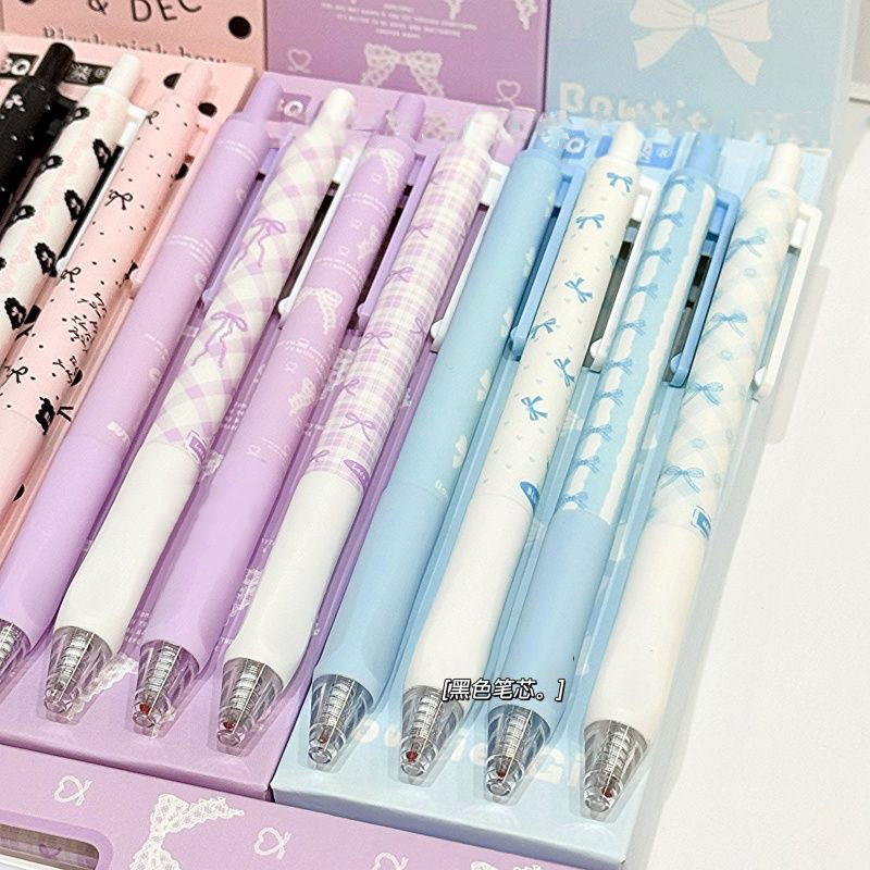 

Gel Pen Pena Lucu 4pcs Pulpen Gel Aesthetic Korea Bolpoin Bulpen Tinta Hitam Retractable Alat Tulis