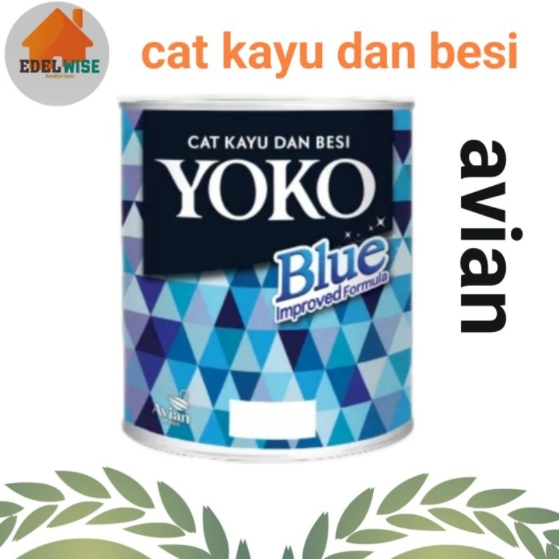 cat kayu yoko 1kg dan besi yoko 1kg Avian brands Yoko blue 1 kg putih HITAMCO