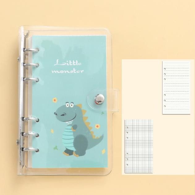 

JESJELIU Buku Binder Catatan Notebook Horizontal Grid Ring Snap