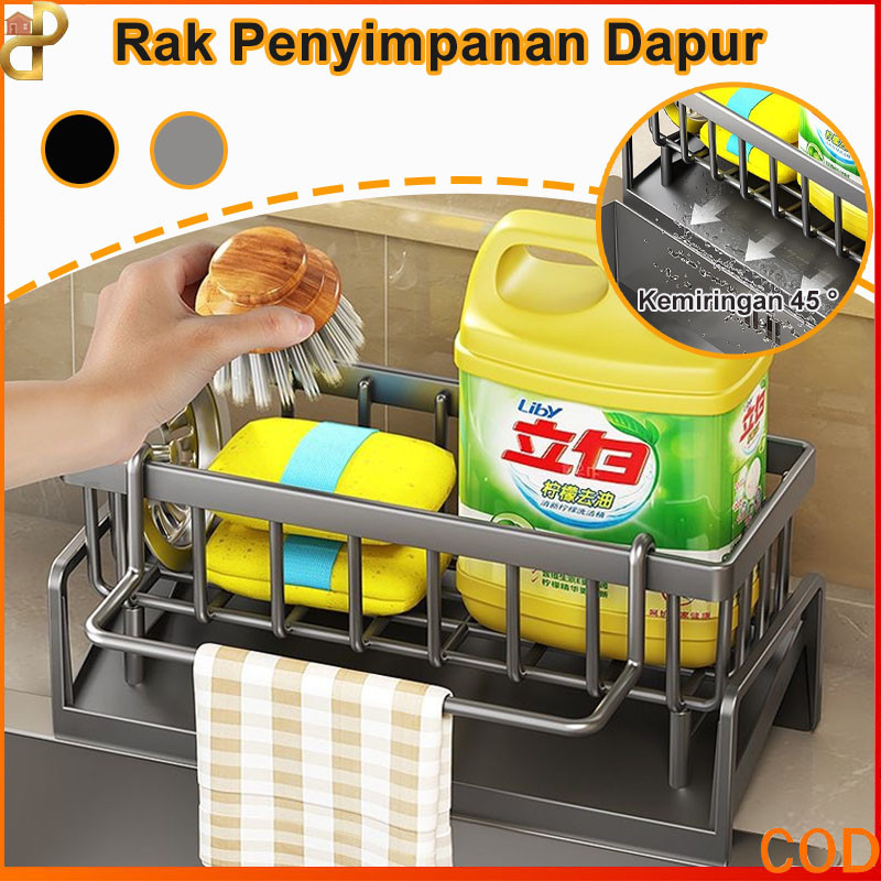Rak Penyimpanan Spon Dapur / Rak Spons Wastafel Tempat Sabun Cuci Piring Dan Spons Rak Wastafel Mult