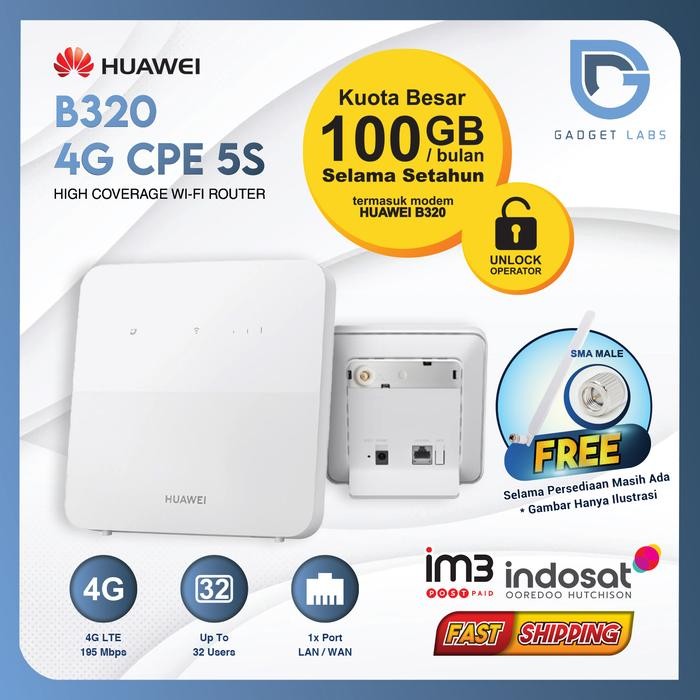 Huawei B320 Penganti B312 Modem Router Wifi Unlock All Operator - B320
