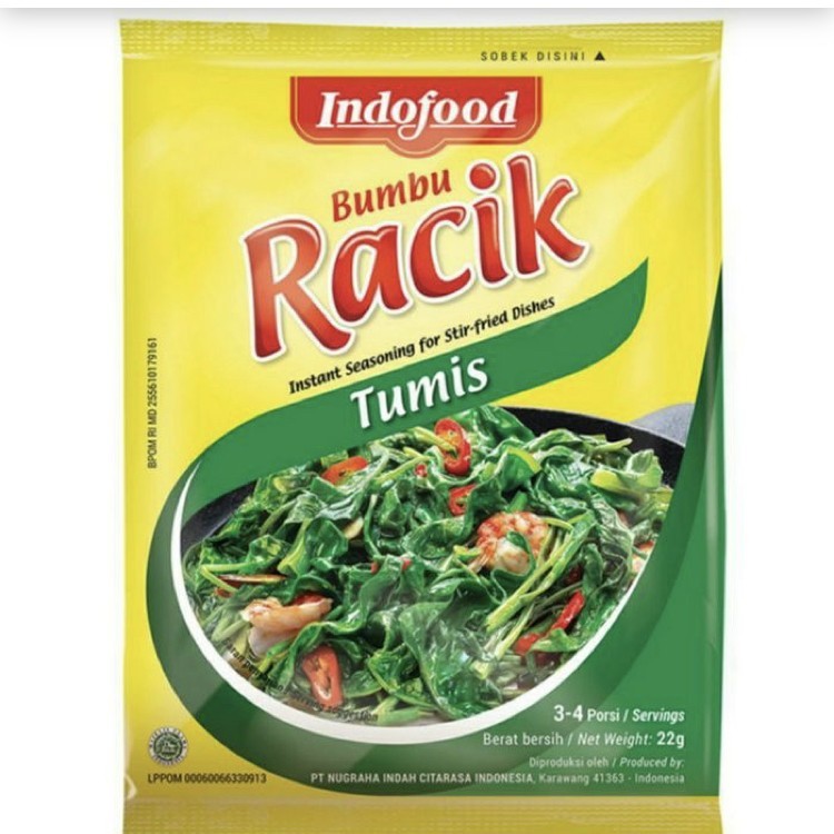 

Indofood Bumbu Racik Tumis 22gr