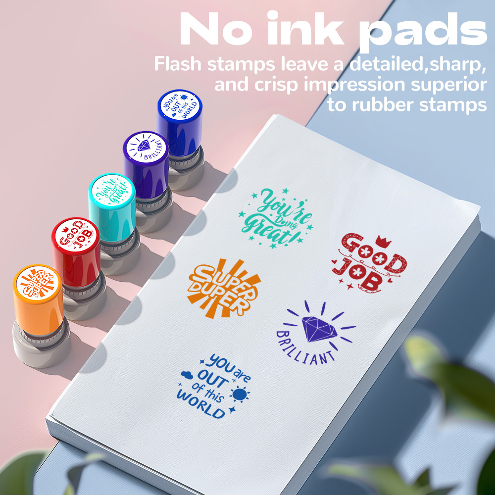 

Teacher's comment Stamp Automatic inking Stamp Teacher's comment Light sensitive stamp Circular educational behavior stamp Corre
