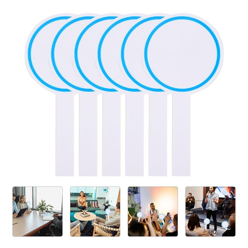 

6Pcs Dry Erase Dry Erase Boards Small White Board Auction Paddles Handheld Whiteboard White Boards For Students for Competition