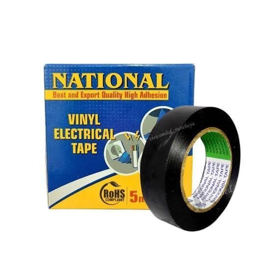 

Isolasi Listrik National Vinyl Hitam 3/4 Inch x 18 Meter – Nachi Tape Kuat Anti Panas & Tahan Lama