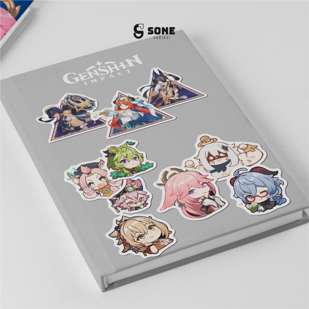 

70 PCS Stiker Aesthetic Anime Genshin Impact untuk STICKER LAPTOP - HELM - KOPER- CASING HP PACK STICKER