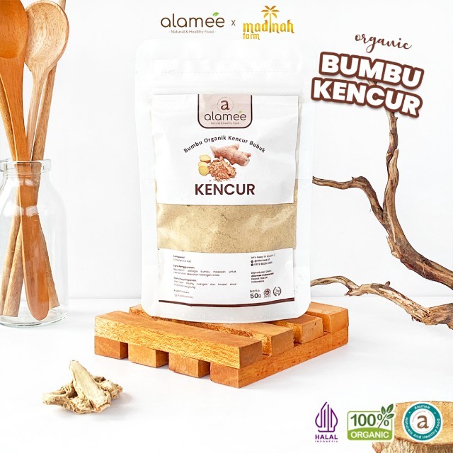 

ALAMEE Kencur Bubuk Bumbu Dapur Organik Murni Asli Tanpa Campuran Powder Spice 50g madinah