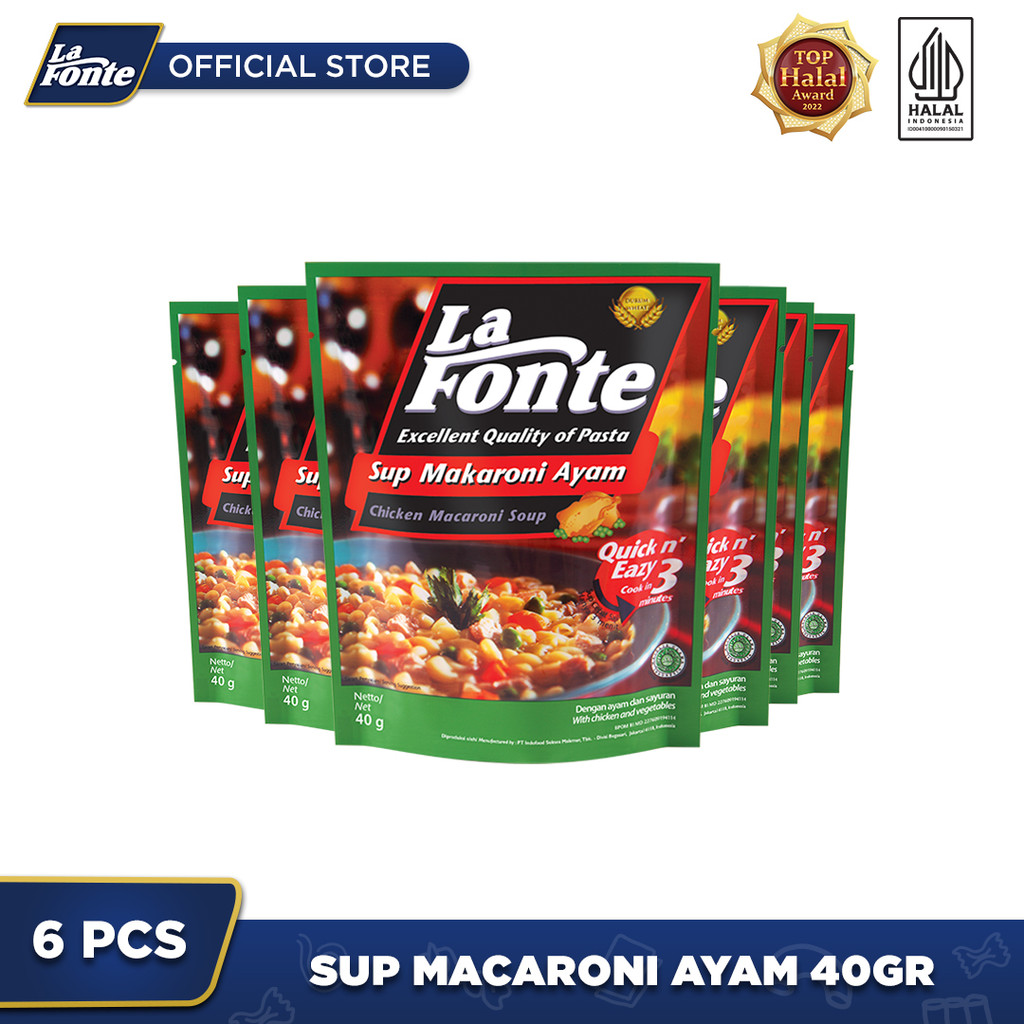 

6 PCS - La Fonte Sup Macaroni Ayam 40 Gr