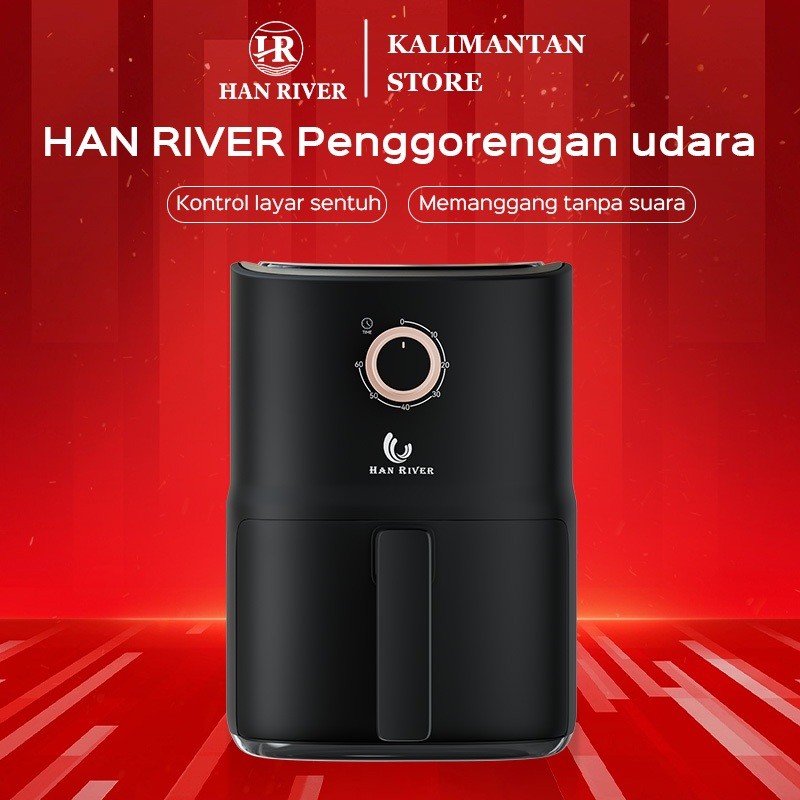 [Pengiriman dari Banjarmasin]HAN RIVER Air Fryer 3.5L Air Fryer Low Watt 500 Watt