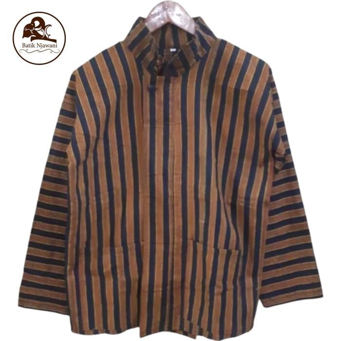 surjan lurik pakaian adat pria Jawa - M