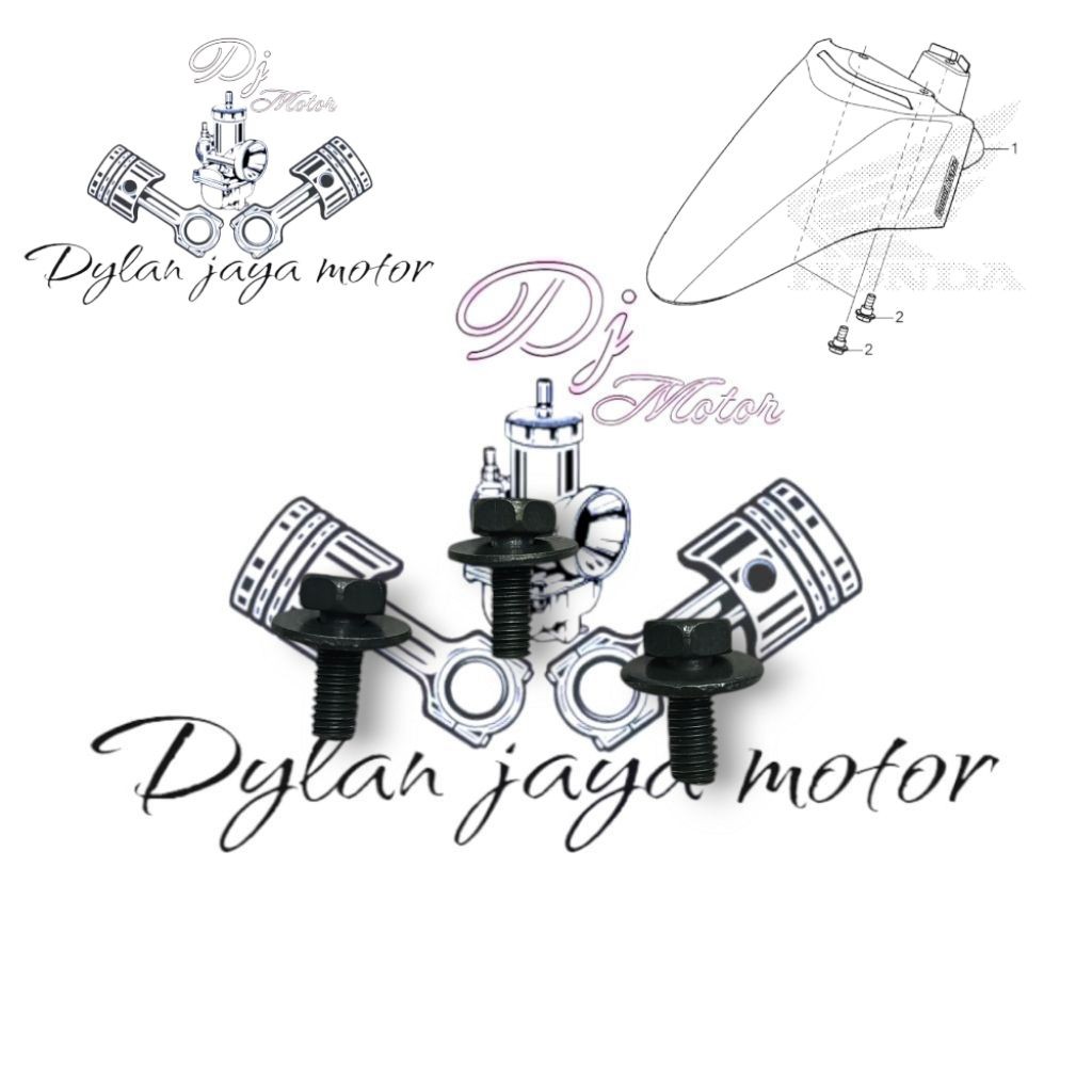 baut spakbor Honda Genio//baut spakbor depan dan belakang Honda Genio