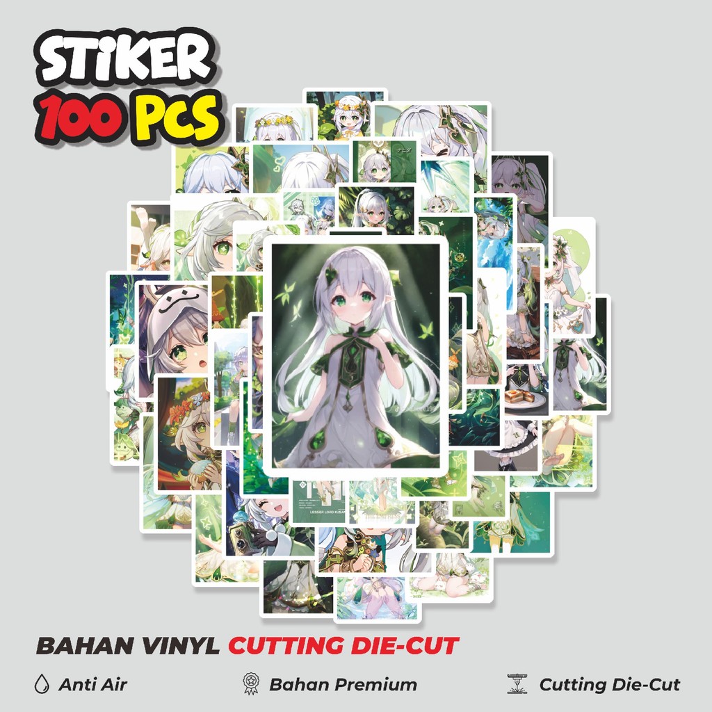 

Terbaru! 50 pcs Stiker Anime Nahida Dekorasi Lucu Kreatif untuk Notebook, Skateboard, HP
