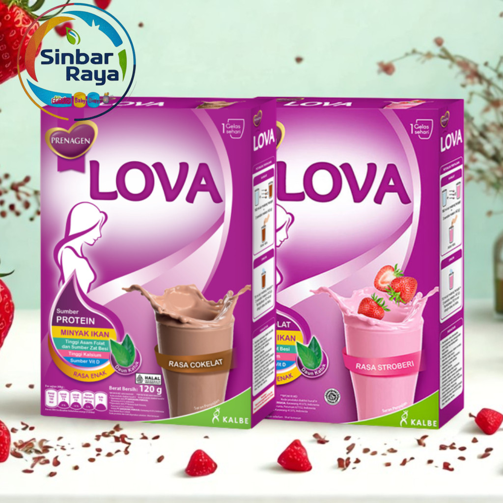 Prenagen lova Ibu Hamil 120gr Rasa Coklat Dan Strawberry Promil Menyusui Lovamil Sinbar Raya