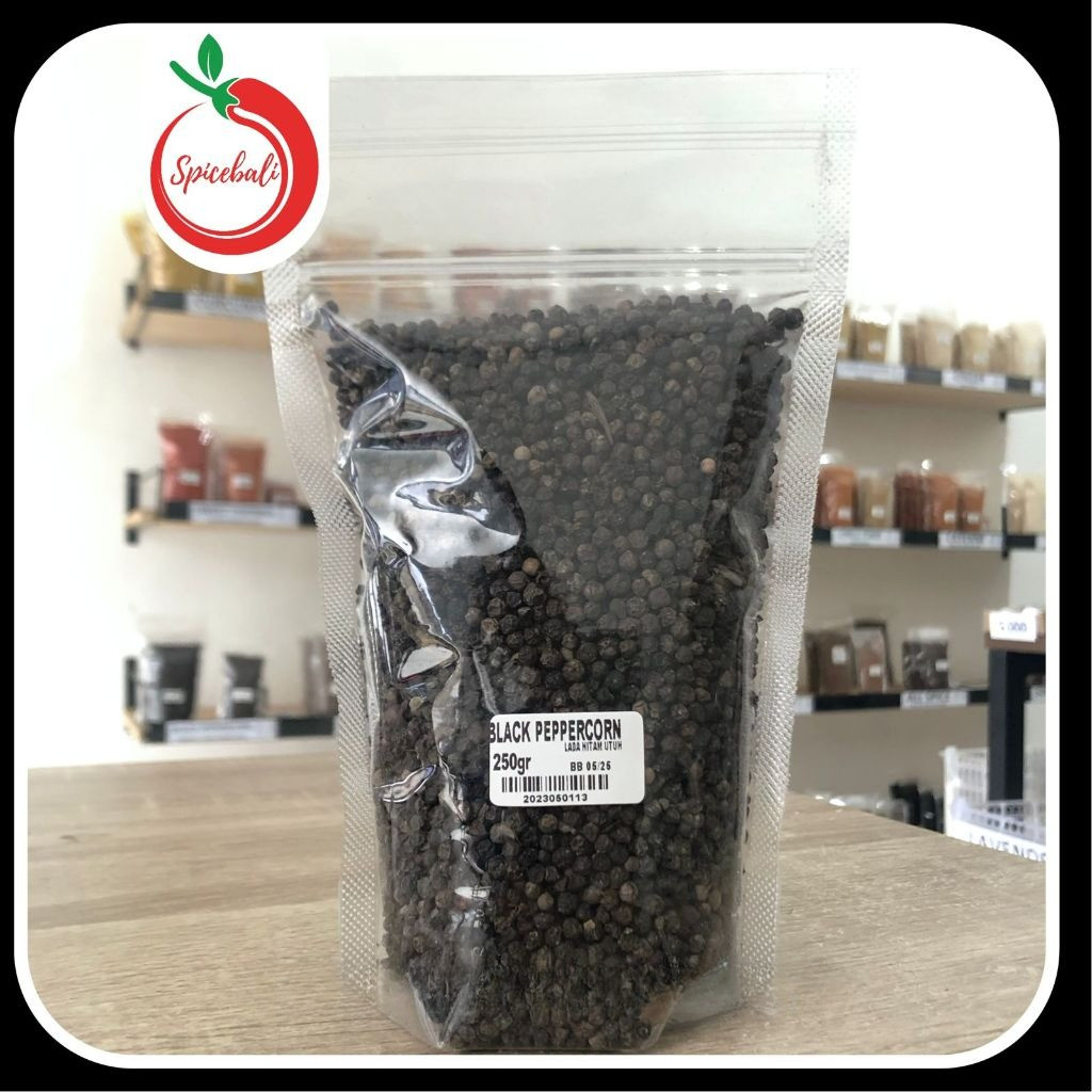 

Merica Hitam Butir Utuh 250 gr / Black Peppercorn 250 gr / Lada Hitam Utuh / Black Pepper Whole