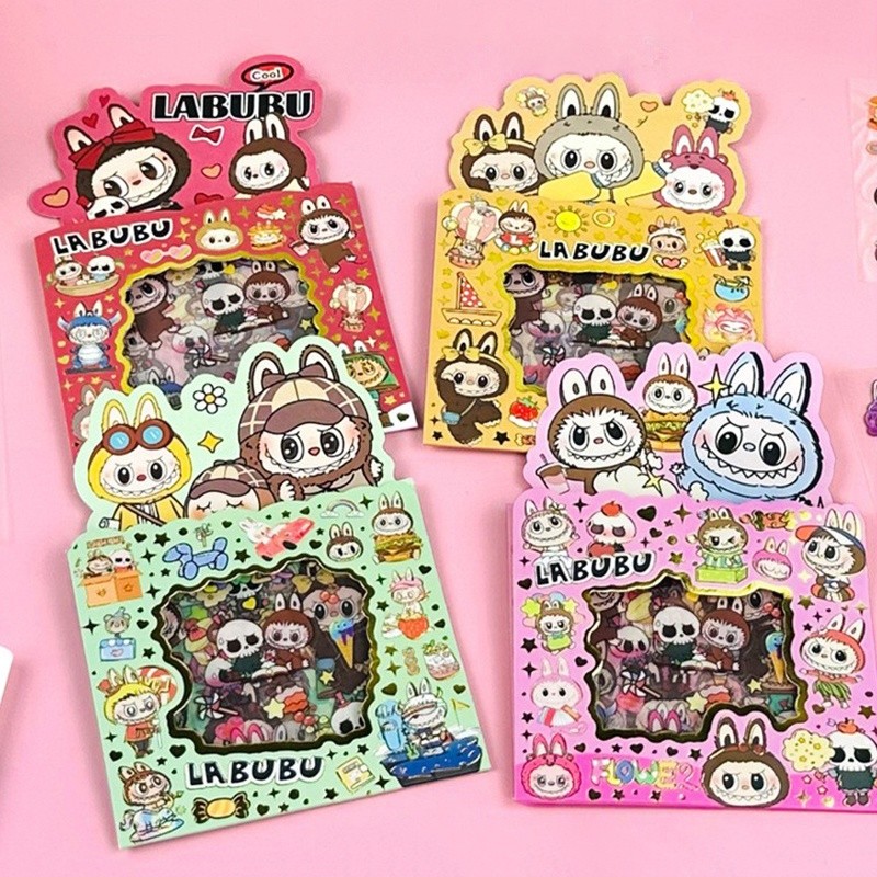 

Cartoon Labubu Stickers for Students DIY Handbook Scrapbook Diary Children Kids Paster Decorative Sticker Pictures Tags