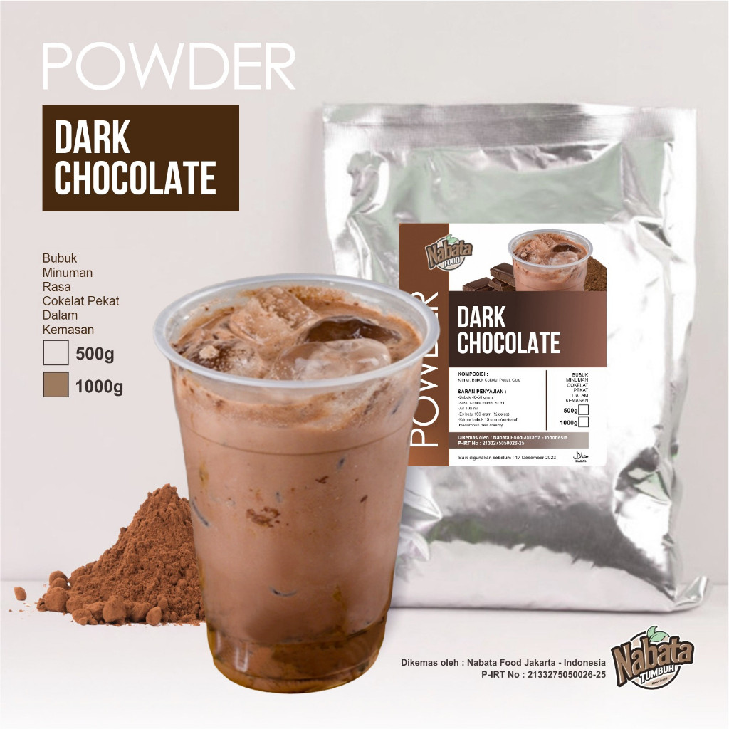 

DARK CHOCOLATE 1 KG PREMIUM BUBUK MINUMAN DARK COKLAT