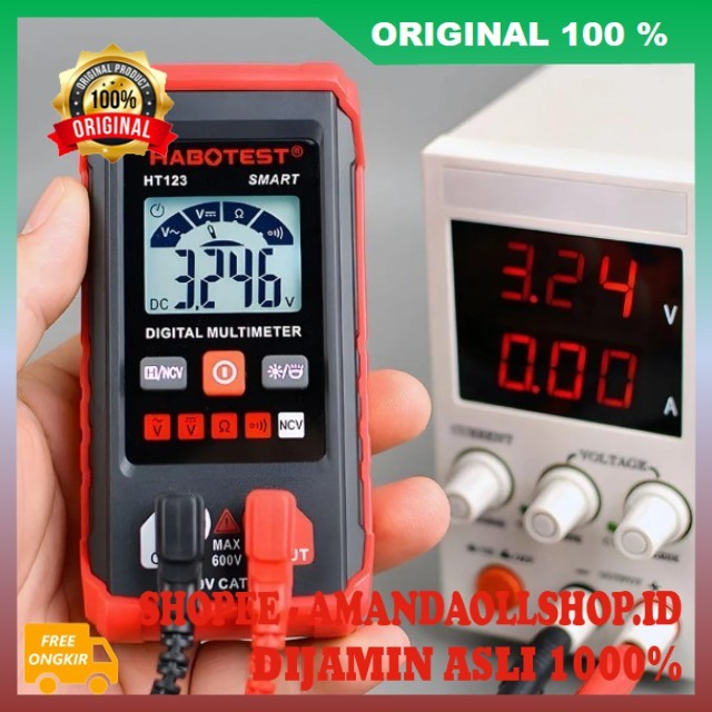 Smart Multimeter Pengukur Tegangan Listrik AC DC Digital Multimeter Multimeter Digital Otomatis 600V