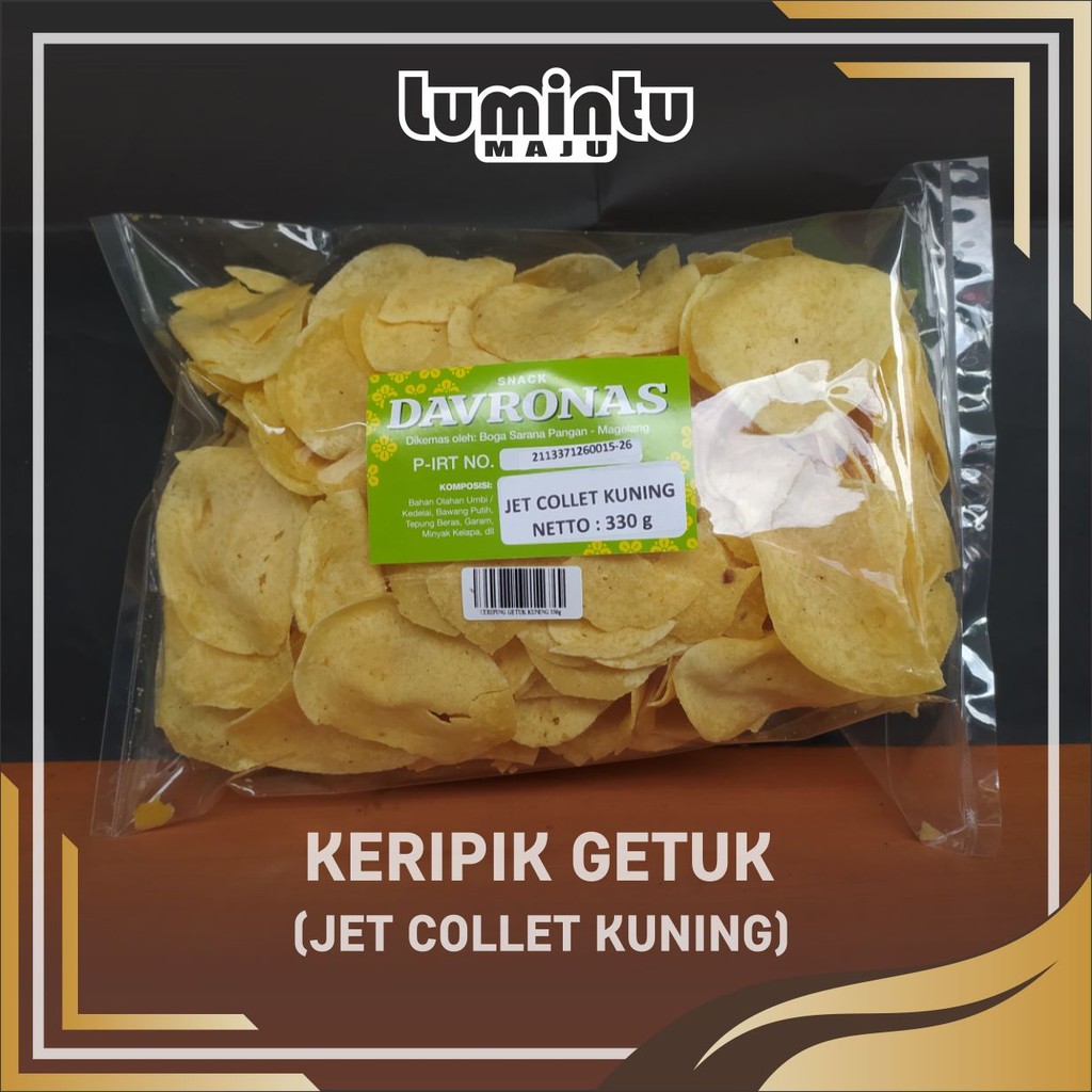 

KERIPIK GETUK / JET COLLET KUNING 330GR DAVRONAS / camilan dan oleh-oleh khas Magelang,