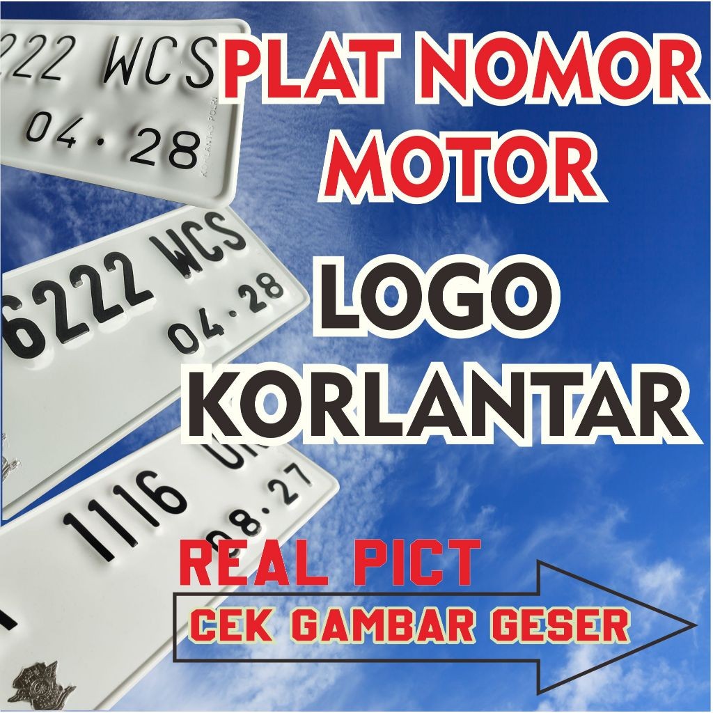 PLAT KENDARAAN MOTOR PLAT PUTIH CUSTOM