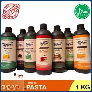 

Toffieco PASTA Perisa 1 KG aneka rasa Vanilla Butter, Pandan Wangi, Cokelat, Teh Hijau, Stroberi dll