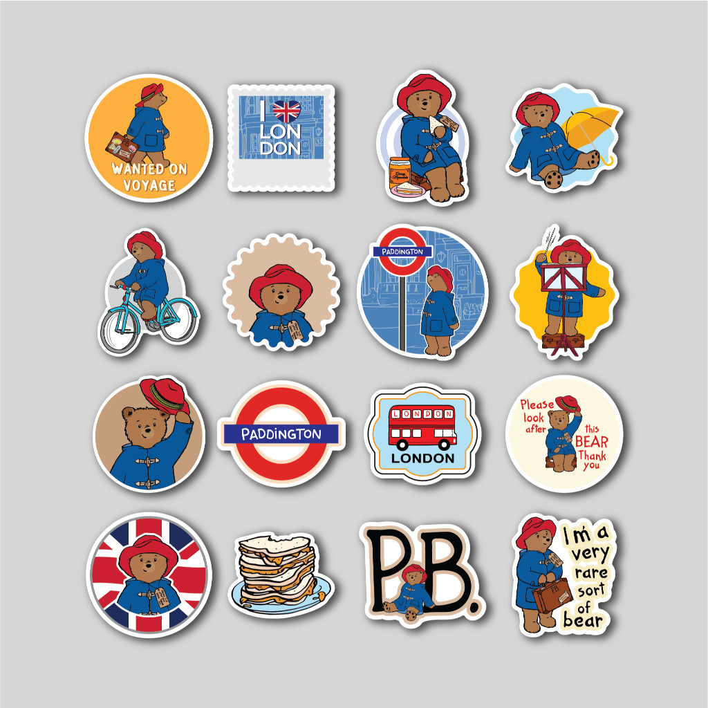 

Sticker Pack Paddington Bear | Sticker Tumbler | Stiker Laptop Koper Helm