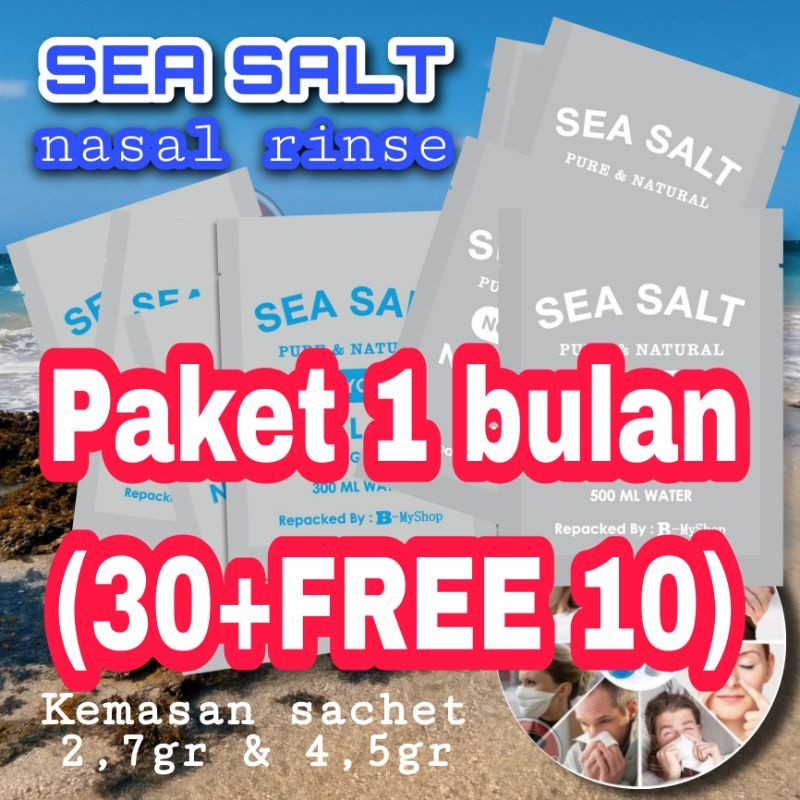 (30+Free10) Sea Salt Nasal Rinse