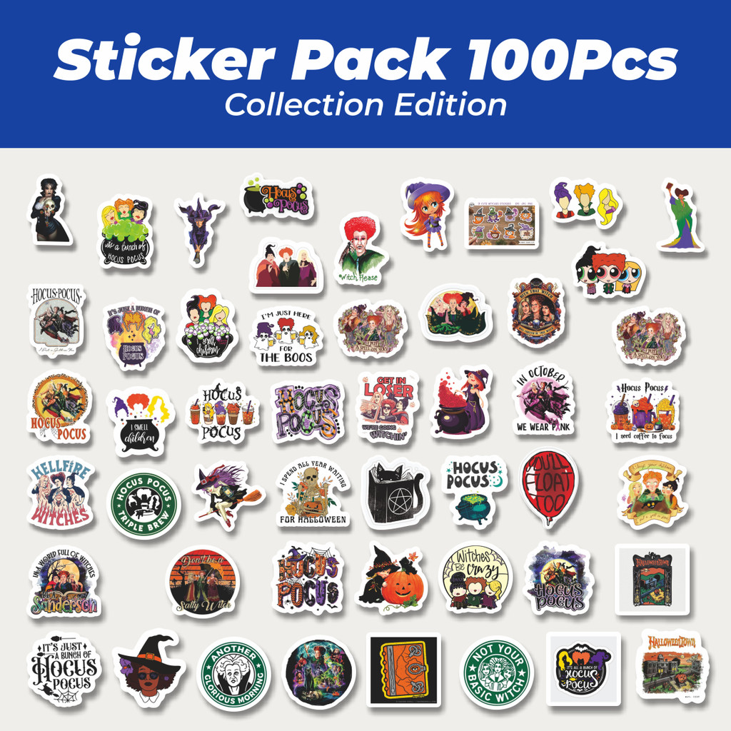 

Hot Stiker Kartun Hocus Pocus Witch / Penyihir Lucu Anti Air Stikers Berperekat Waterproof Sticker Decal Buat Motor Helm Buku Journal Koper Casing HP Laptop Botol Minum