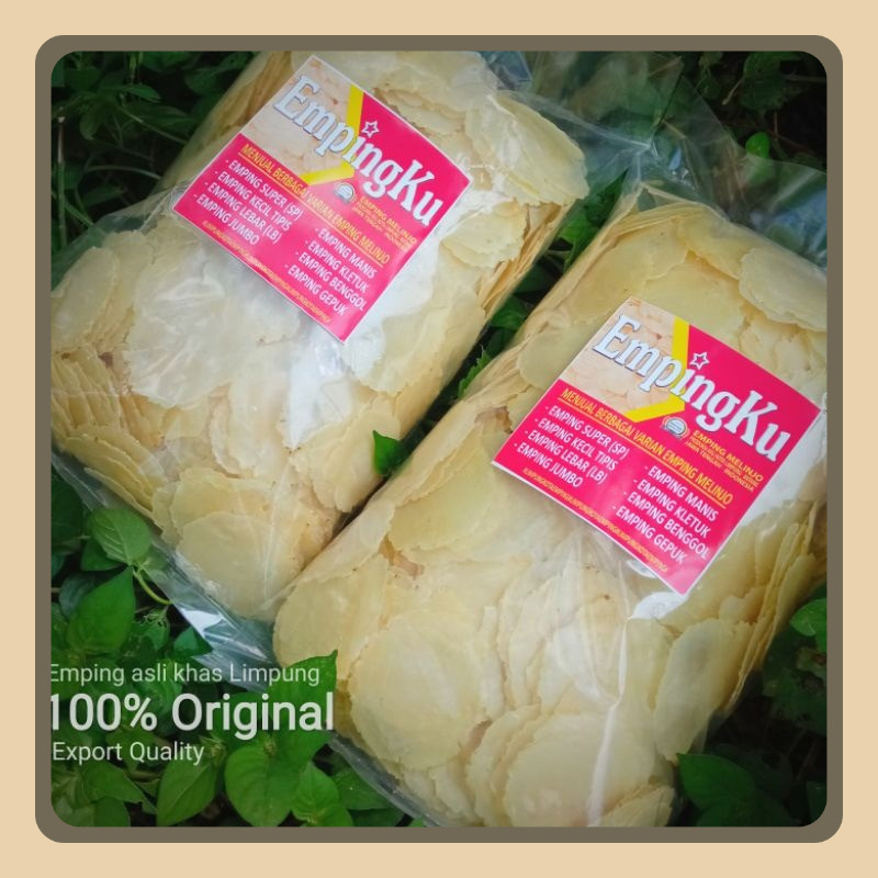 

EMPING MELINJO MENTAH 500 gram SUPER TIPIS SIAP GORENG