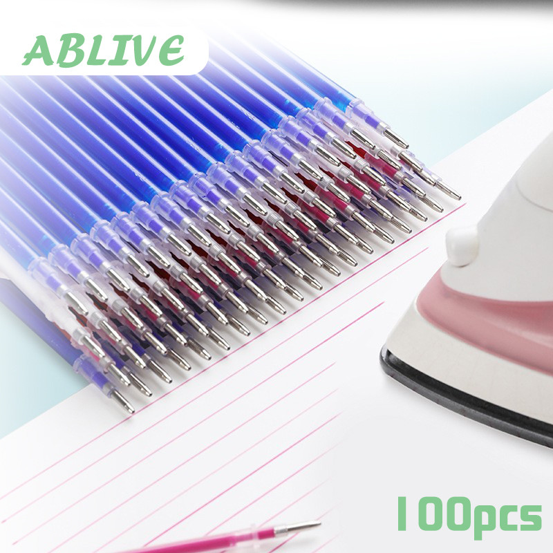 

100pcs Erasable Pen Bolpen Jahit Heat Erasable Pen Pulpen Pola Jahit Pulpen Pola Kain