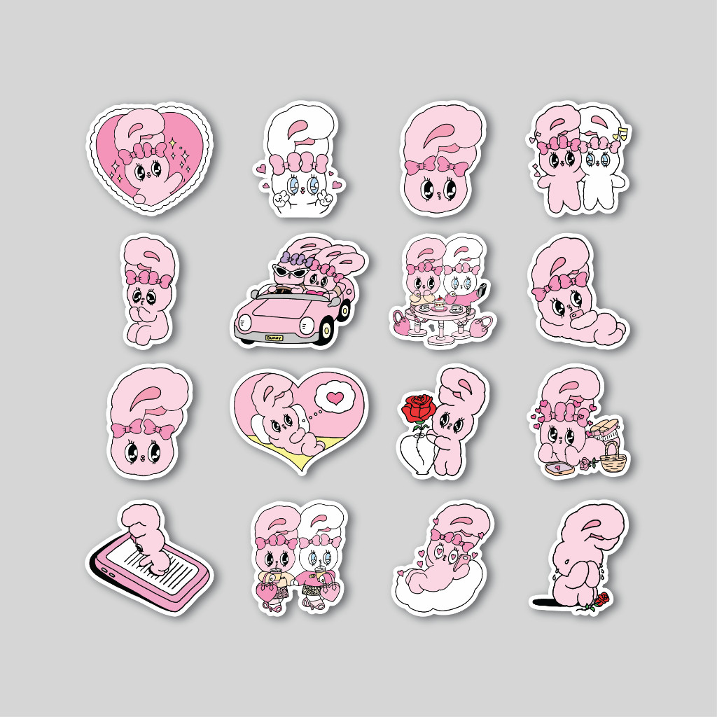 

Sticker Pack Esther Bunny | Sticker Tumblr | Stiker Laptop Koper Helm